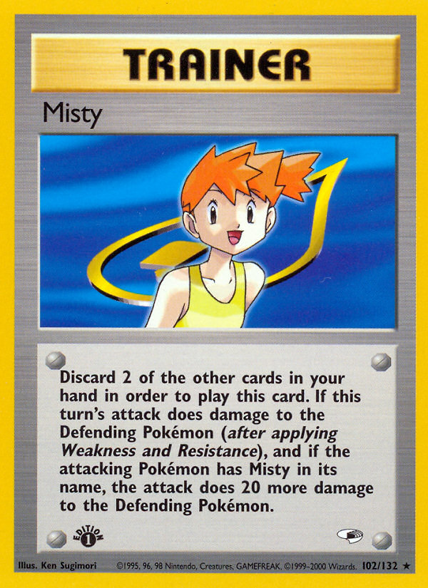 Misty (102/132) [Gym Heroes 1st Edition] | Dragon's Lair Comics and Fantasy Houston TX
