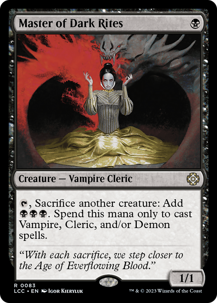 Master of Dark Rites [The Lost Caverns of Ixalan Commander] | Dragon's Lair Comics and Fantasy Houston TX