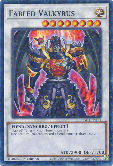 Fabled Valkyrus (Duel Terminal) [HAC1-EN144] Common | Dragon's Lair Comics and Fantasy Houston TX