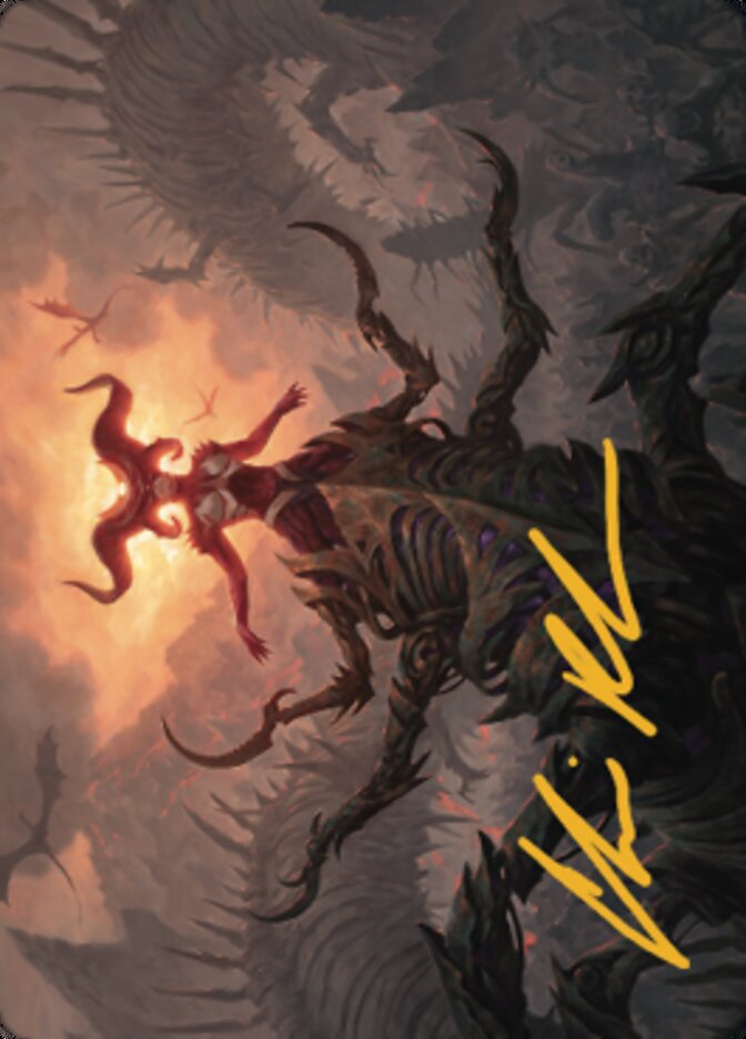 Sheoldred, the Apocalypse Art Card (Gold-Stamped Signature) [Dominaria United Art Series] | Dragon's Lair Comics and Fantasy Houston TX