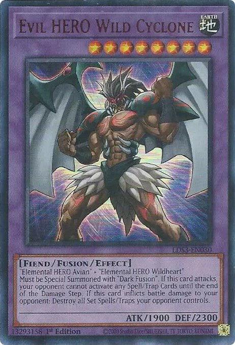 Evil HERO Wild Cyclone (Red) [LDS3-EN030] Ultra Rare | Dragon's Lair Comics and Fantasy Houston TX