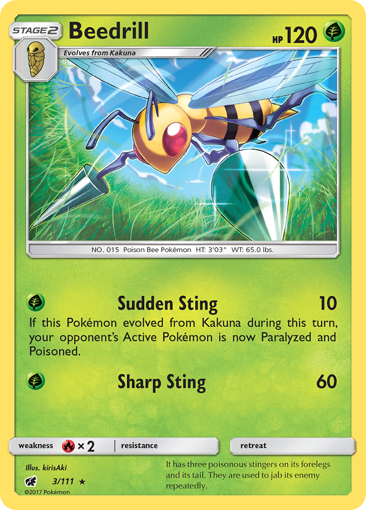 Beedrill (3/111) [Sun & Moon: Crimson Invasion] | Dragon's Lair Comics and Fantasy Houston TX