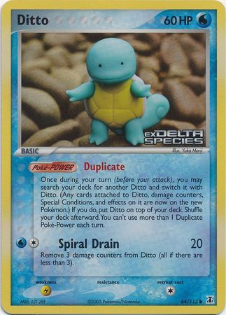 Ditto (64/113) (Stamped) [EX: Delta Species] | Dragon's Lair Comics and Fantasy Houston TX