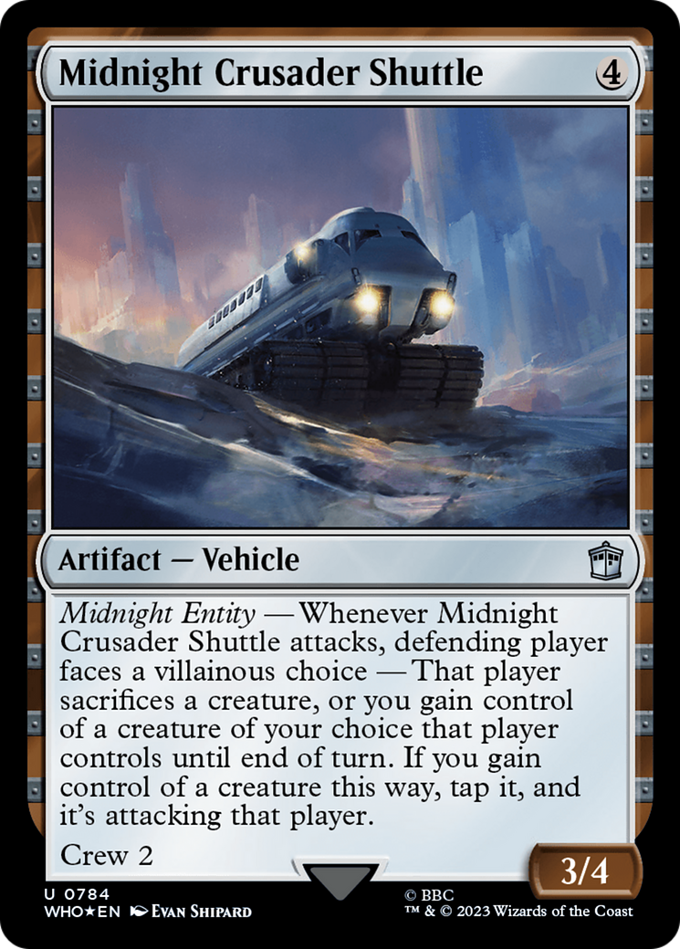 Midnight Crusader Shuttle (Surge Foil) [Doctor Who] | Dragon's Lair Comics and Fantasy Houston TX
