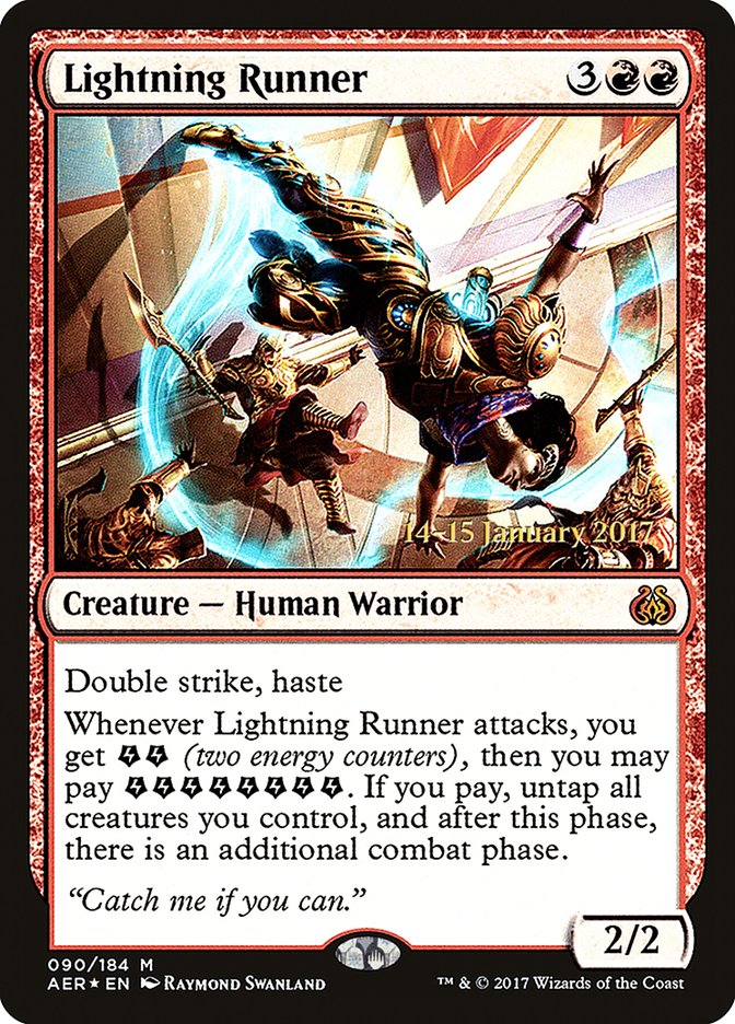 Lightning Runner [Aether Revolt Prerelease Promos] | Dragon's Lair Comics and Fantasy Houston TX