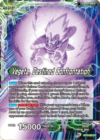 Vegeta // Vegeta, Destined Confrontation (BT15-062) [Saiyan Showdown] | Dragon's Lair Comics and Fantasy Houston TX