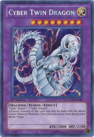 Cyber Twin Dragon [LCGX-EN180] Secret Rare | Dragon's Lair Comics and Fantasy Houston TX