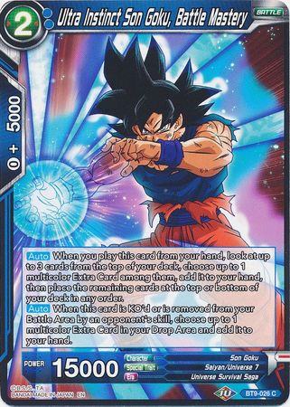 Ultra Instinct Son Goku, Battle Mastery (BT9-026) [Universal Onslaught] | Dragon's Lair Comics and Fantasy Houston TX
