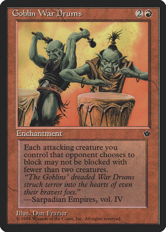 Goblin War Drums (Dan Frazier) [Fallen Empires] | Dragon's Lair Comics and Fantasy Houston TX