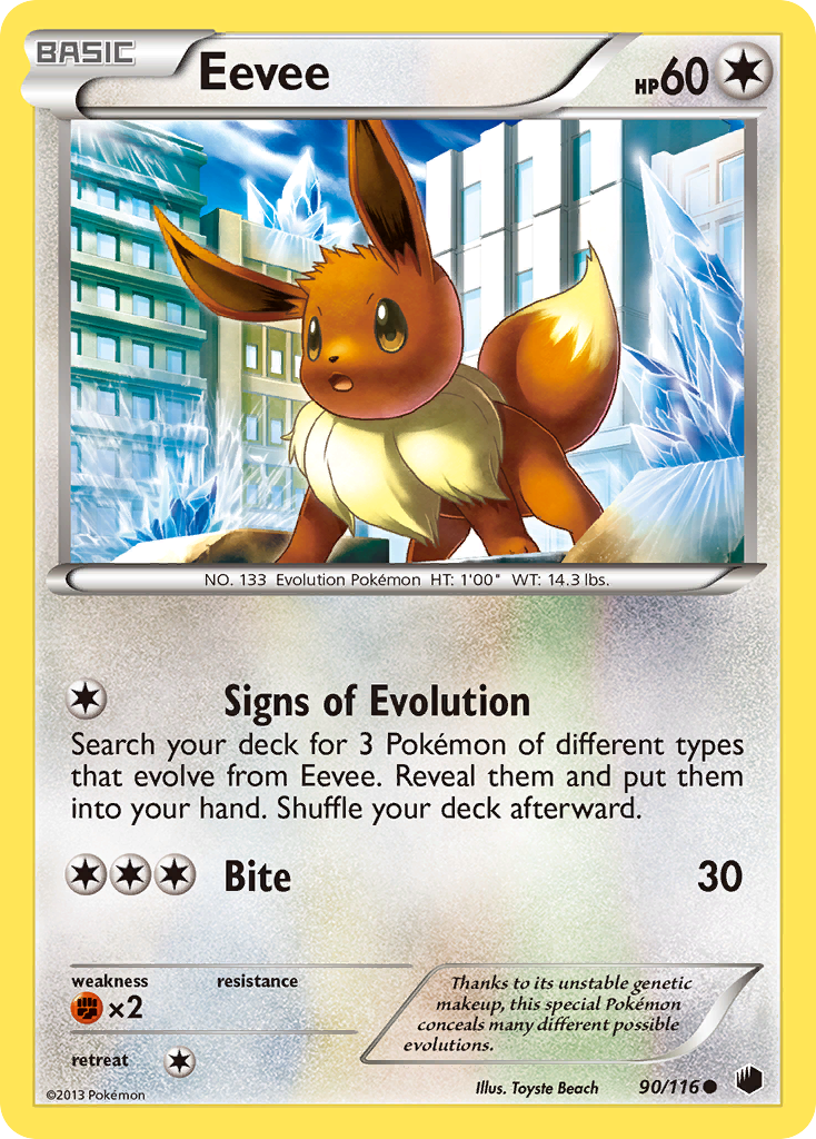 Eevee (90/116) [Black & White: Plasma Freeze] | Dragon's Lair Comics and Fantasy Houston TX