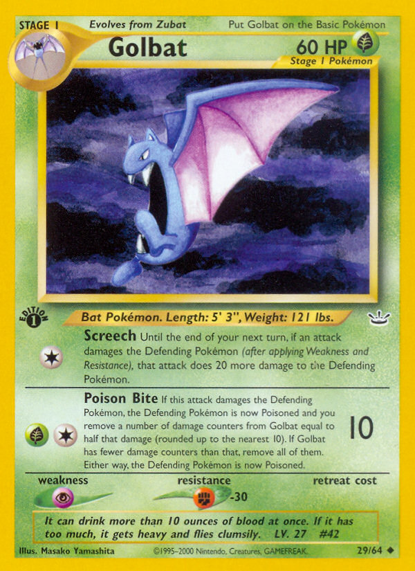 Golbat (29/64) [Neo Revelation 1st Edition] | Dragon's Lair Comics and Fantasy Houston TX