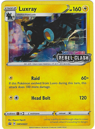 Luxray (SWSH023) (Prerelease Promo) [Sword & Shield: Black Star Promos] | Dragon's Lair Comics and Fantasy Houston TX