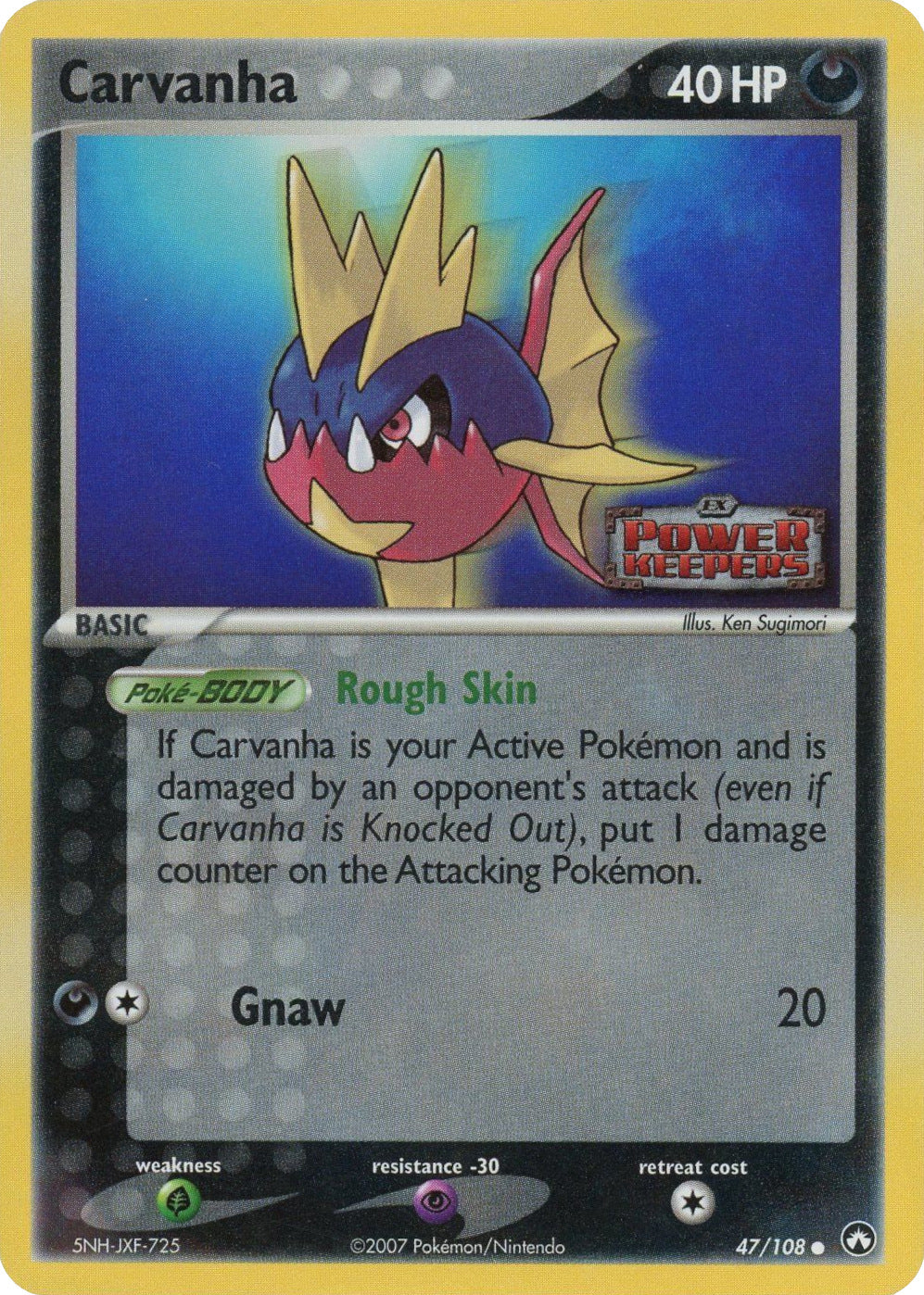 Carvanha (47/108) (Stamped) [EX: Power Keepers] | Dragon's Lair Comics and Fantasy Houston TX