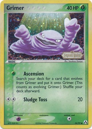 Grimer (54/92) (Stamped) [EX: Legend Maker] | Dragon's Lair Comics and Fantasy Houston TX
