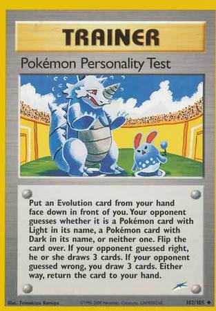Pokemon Personality Test (102/105) [Neo Destiny Unlimited] | Dragon's Lair Comics and Fantasy Houston TX