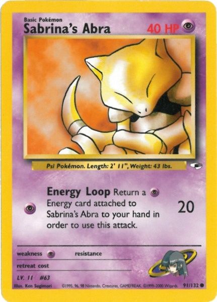 Sabrina's Abra (91/132) [Gym Heroes Unlimited] | Dragon's Lair Comics and Fantasy Houston TX