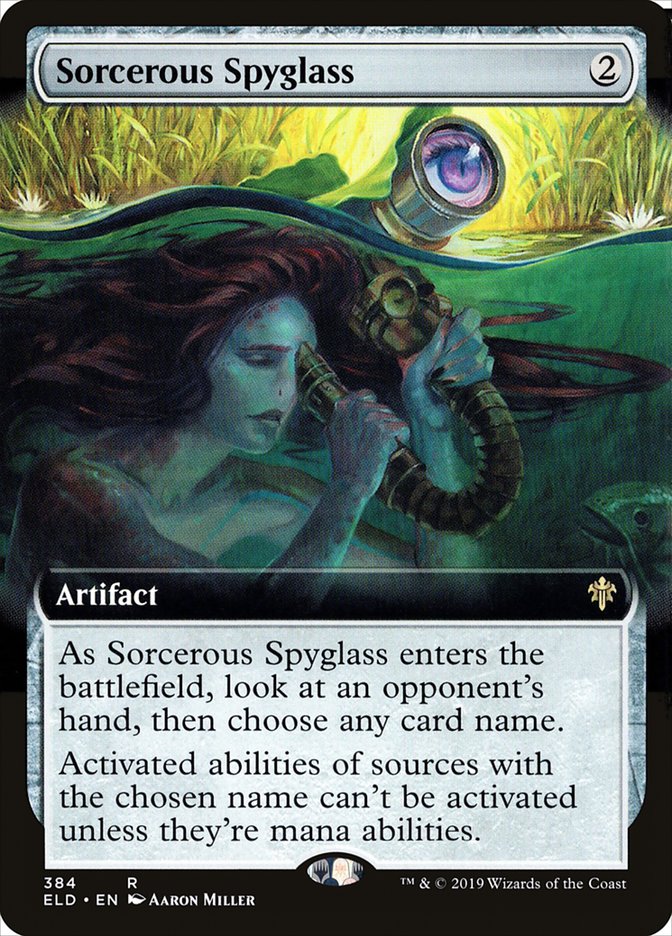 Sorcerous Spyglass (Extended Art) [Throne of Eldraine] | Dragon's Lair Comics and Fantasy Houston TX