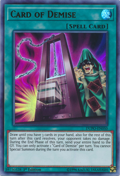 Card of Demise [DUPO-EN050] Ultra Rare | Dragon's Lair Comics and Fantasy Houston TX