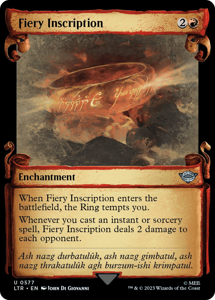 Fiery Inscription [The Lord of the Rings: Tales of Middle-Earth Showcase Scrolls] | Dragon's Lair Comics and Fantasy Houston TX