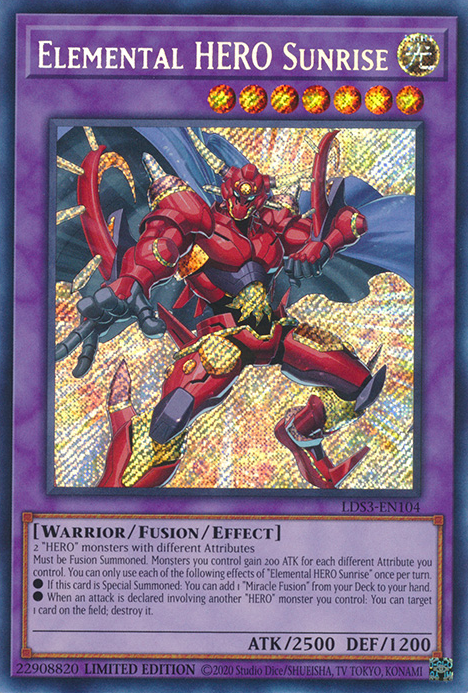 Elemental HERO Sunrise [LDS3-EN104] Secret Rare | Dragon's Lair Comics and Fantasy Houston TX