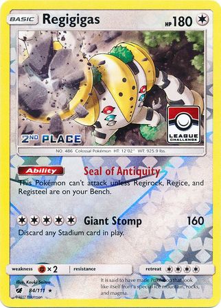 Regigigas (84/111) (League Promo 2nd Place) [Sun & Moon: Crimson Invasion] | Dragon's Lair Comics and Fantasy Houston TX