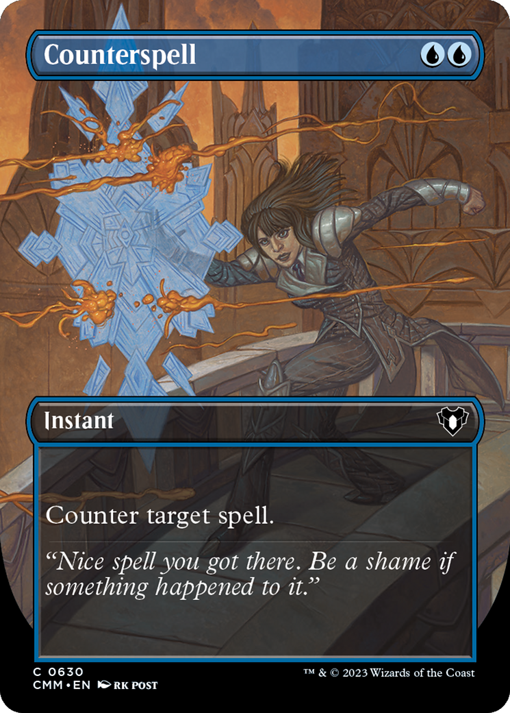 Counterspell (Borderless Alternate Art) [Commander Masters] | Dragon's Lair Comics and Fantasy Houston TX