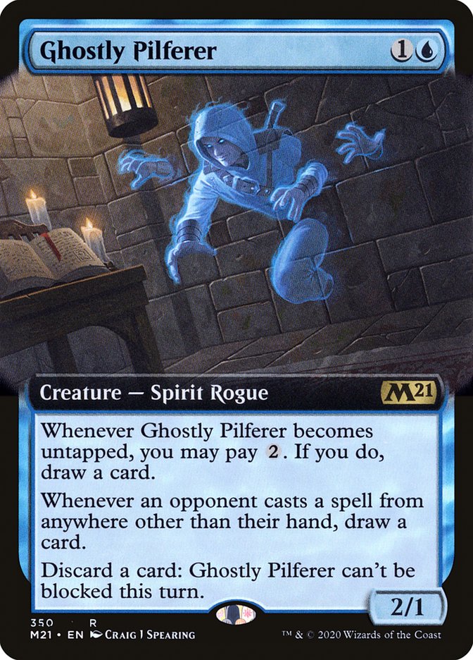 Ghostly Pilferer (Extended Art) [Core Set 2021] | Dragon's Lair Comics and Fantasy Houston TX