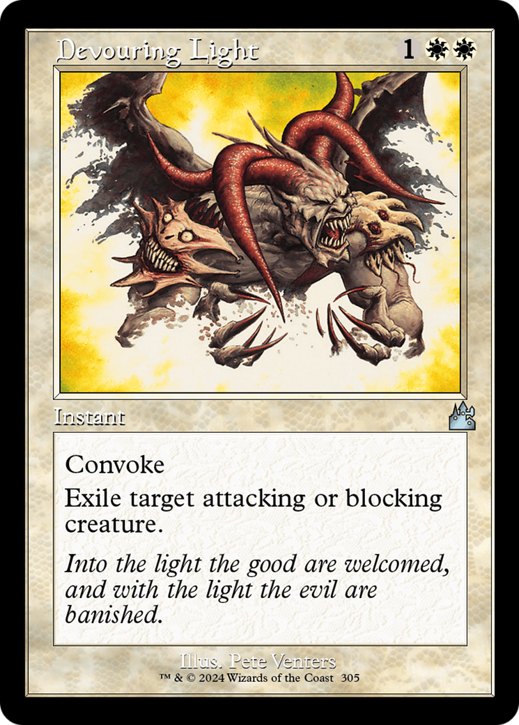 Devouring Light (Retro Frame) [Ravnica Remastered] | Dragon's Lair Comics and Fantasy Houston TX
