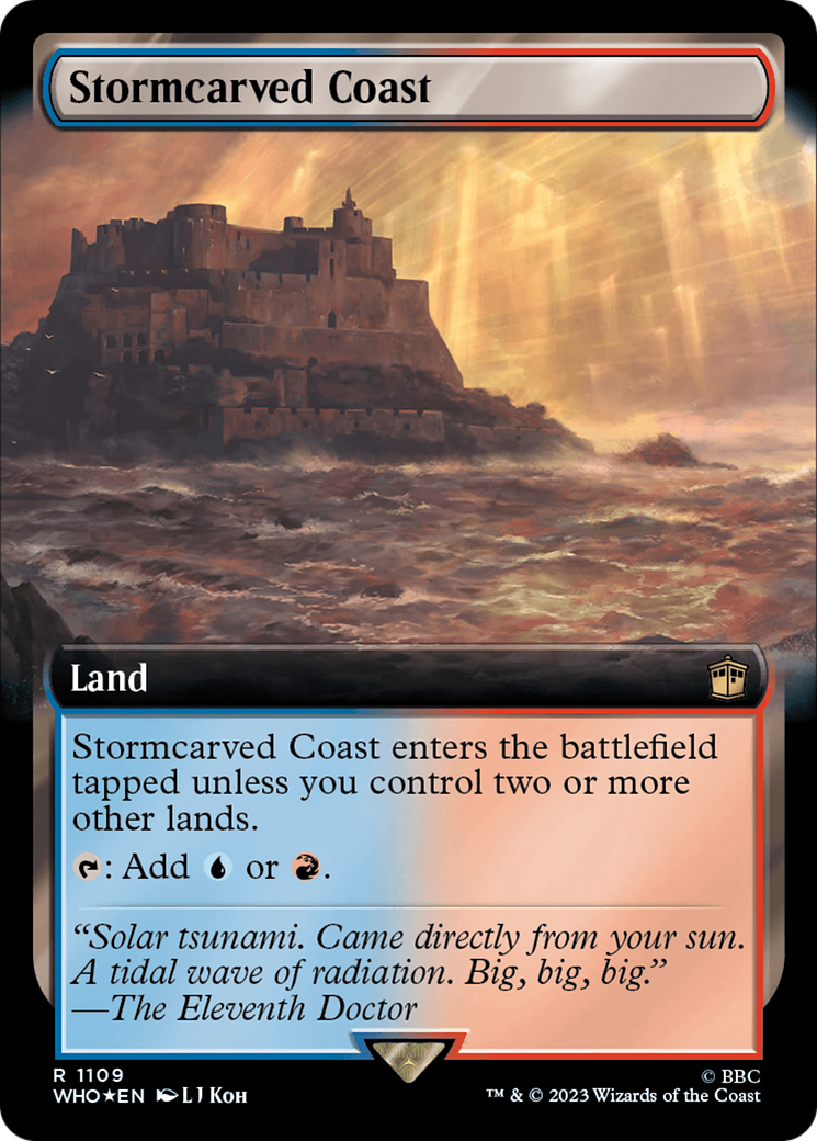 Stormcarved Coast (Extended Art) (Surge Foil) [Doctor Who] | Dragon's Lair Comics and Fantasy Houston TX