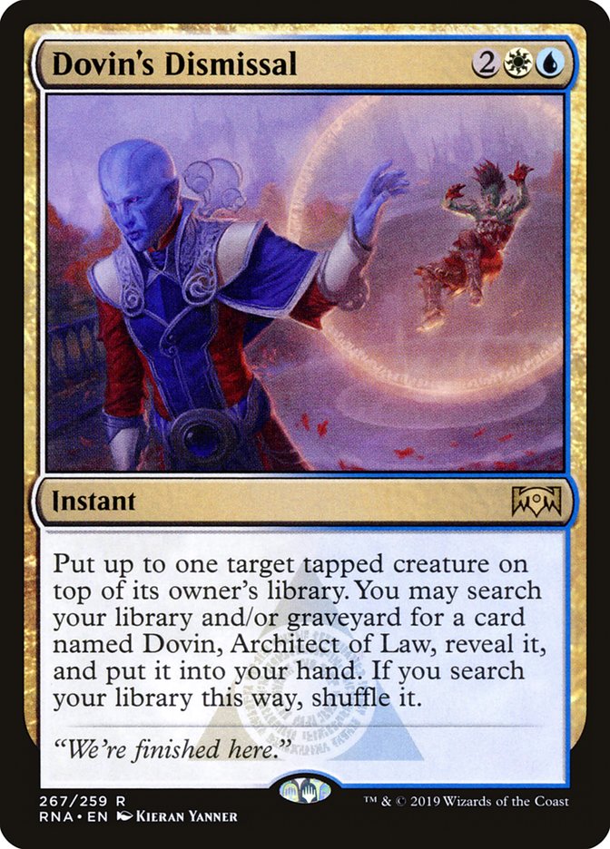Dovin's Dismissal [Ravnica Allegiance] | Dragon's Lair Comics and Fantasy Houston TX