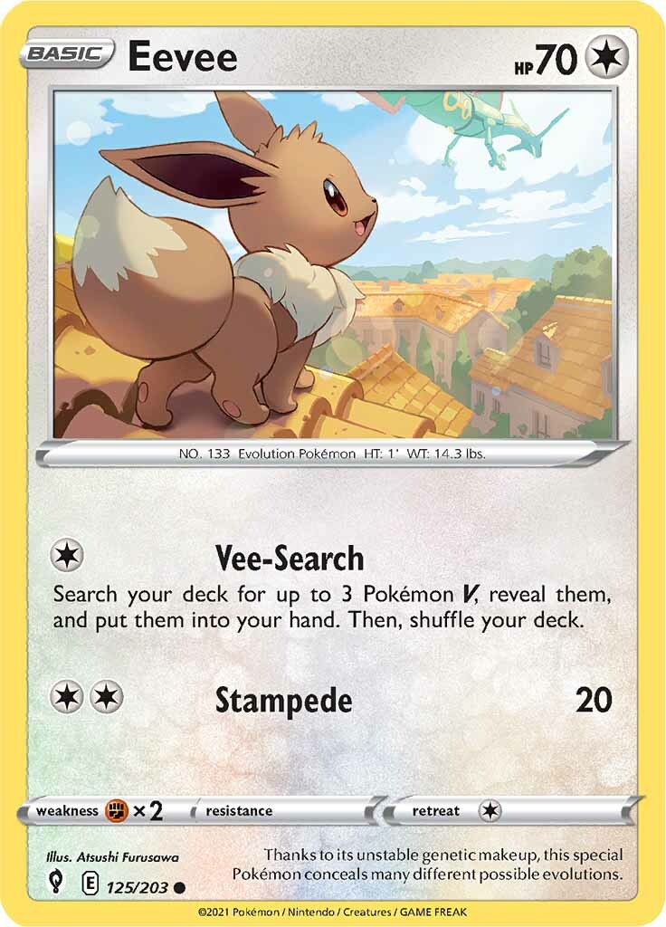 Eevee (125/203) [Sword & Shield: Evolving Skies] | Dragon's Lair Comics and Fantasy Houston TX