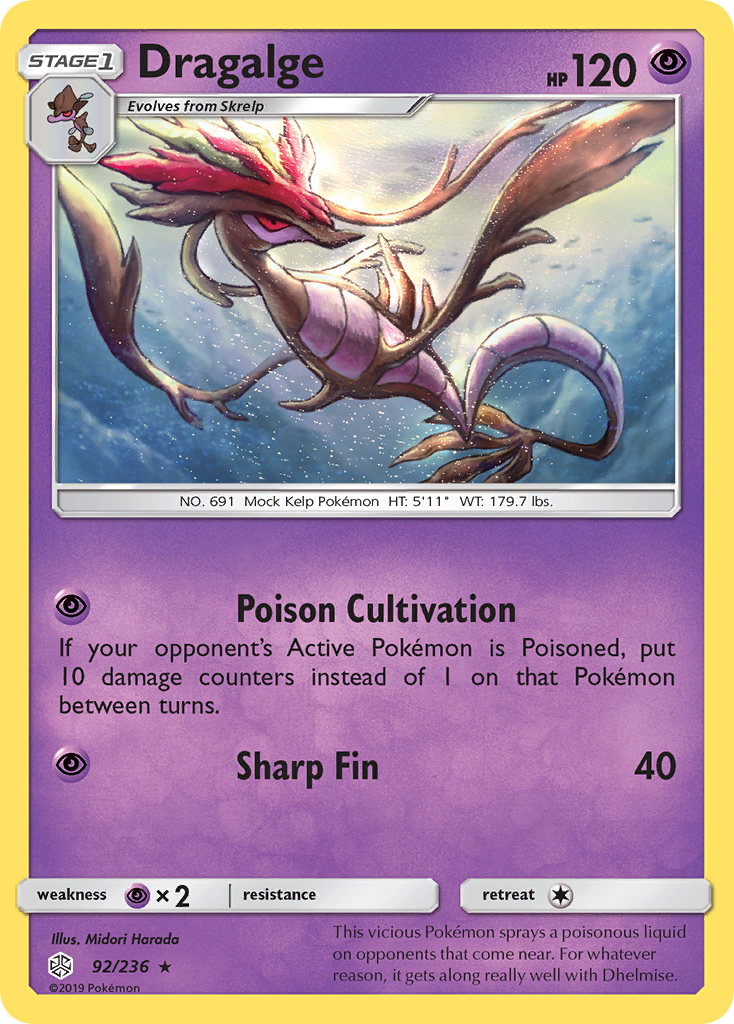 Dragalge (92/236) [Sun & Moon: Cosmic Eclipse] | Dragon's Lair Comics and Fantasy Houston TX