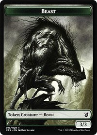 Beast (013) // Wurm Double-Sided Token [Commander 2019 Tokens] | Dragon's Lair Comics and Fantasy Houston TX