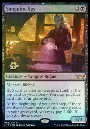 Sanguine Spy [Streets of New Capenna Prerelease Promos] | Dragon's Lair Comics and Fantasy Houston TX