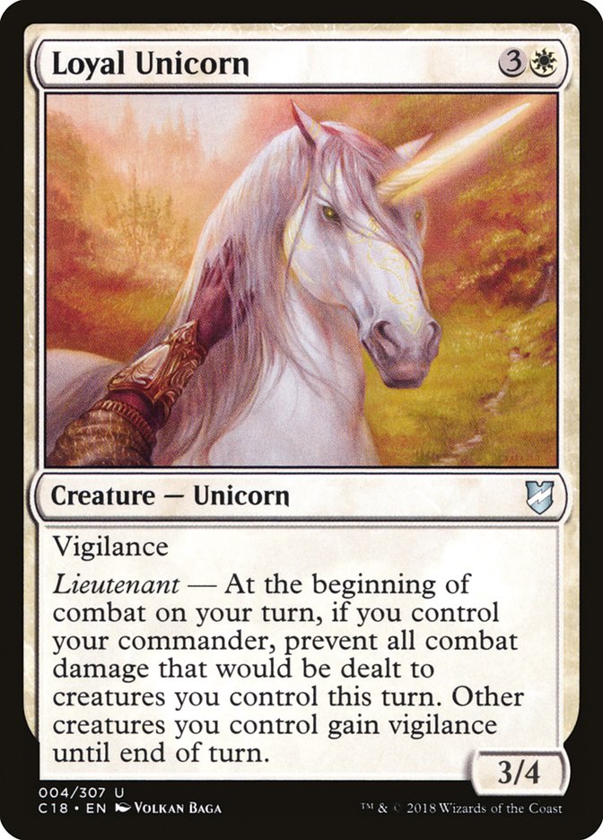 Loyal Unicorn [Commander 2018] | Dragon's Lair Comics and Fantasy Houston TX