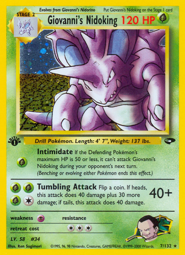 Giovanni's Nidoking (7/132) [Gym Challenge 1st Edition] | Dragon's Lair Comics and Fantasy Houston TX