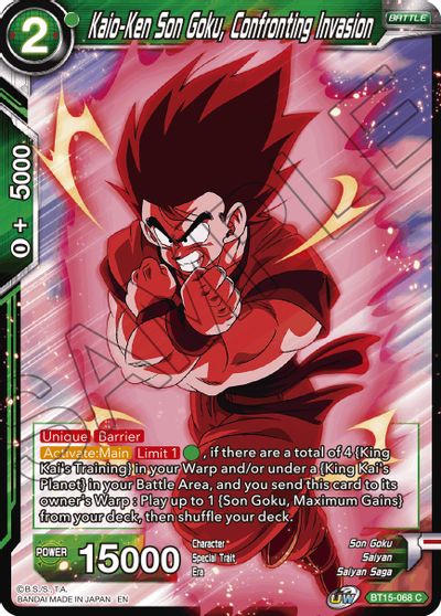 Kaio-Ken Son Goku, Confronting Invasion (BT15-068) [Saiyan Showdown] | Dragon's Lair Comics and Fantasy Houston TX