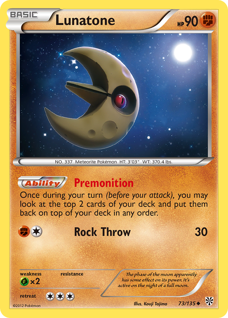 Lunatone (73/135) [Black & White: Plasma Storm] | Dragon's Lair Comics and Fantasy Houston TX