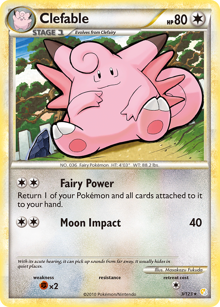 Clefable (3/123) [HeartGold & SoulSilver: Base Set] | Dragon's Lair Comics and Fantasy Houston TX