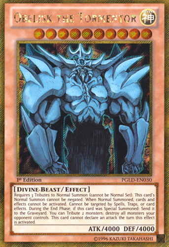 Obelisk the Tormentor [PGLD-EN030] Gold Secret Rare | Dragon's Lair Comics and Fantasy Houston TX