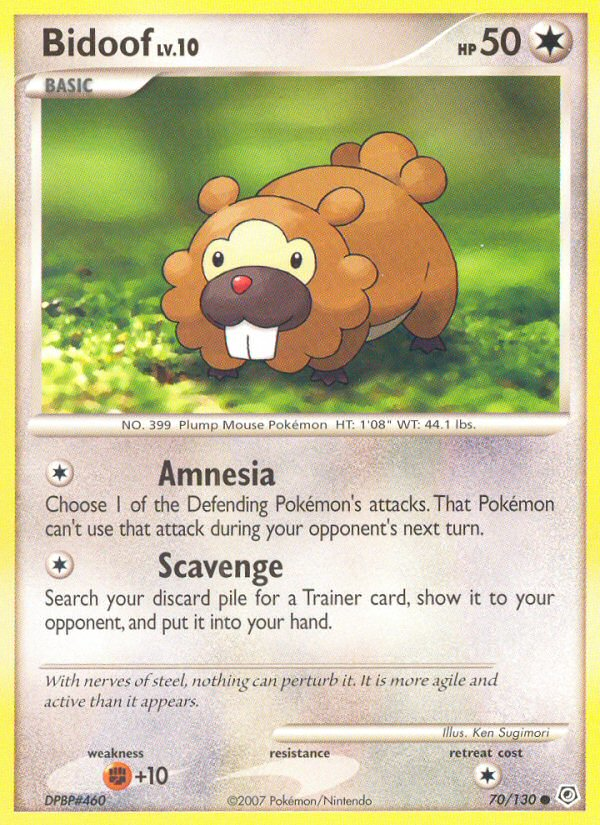 Bidoof (70/130) [Diamond & Pearl: Base Set] | Dragon's Lair Comics and Fantasy Houston TX