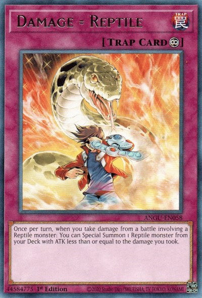 Damage = Reptile (Rare) [ANGU-EN058] Rare | Dragon's Lair Comics and Fantasy Houston TX