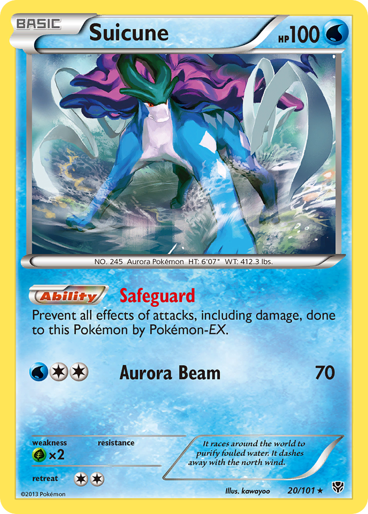 Suicune (20/101) [Black & White: Plasma Blast] | Dragon's Lair Comics and Fantasy Houston TX