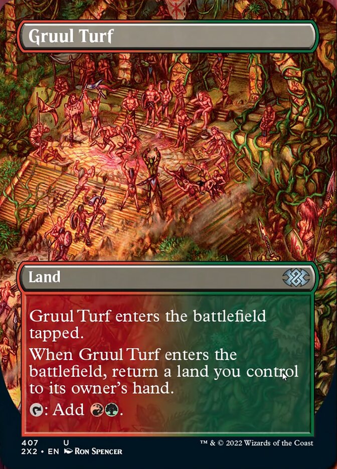 Gruul Turf (Borderless Alternate Art) [Double Masters 2022] | Dragon's Lair Comics and Fantasy Houston TX