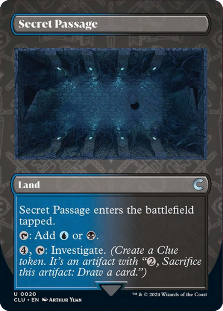 Secret Passage (Borderless) [Ravnica: Clue Edition] | Dragon's Lair Comics and Fantasy Houston TX
