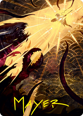 Defiant Strike Art Card (Gold-Stamped Signature) [Strixhaven: School of Mages Art Series] | Dragon's Lair Comics and Fantasy Houston TX