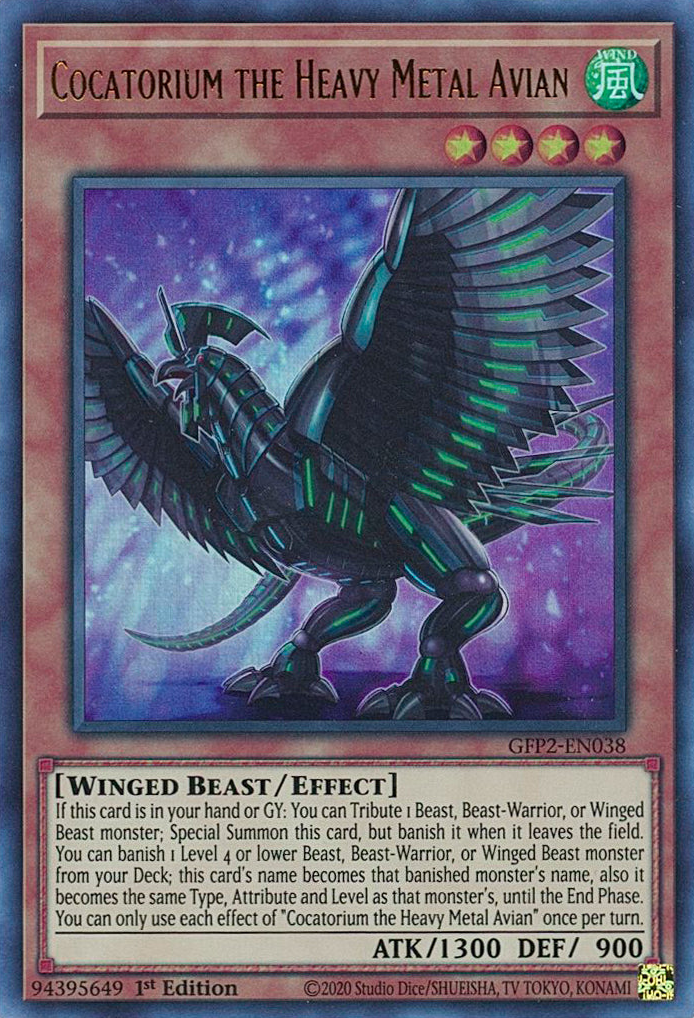 Cocatorium the Heavy Metal Avian [GFP2-EN038] Ultra Rare | Dragon's Lair Comics and Fantasy Houston TX