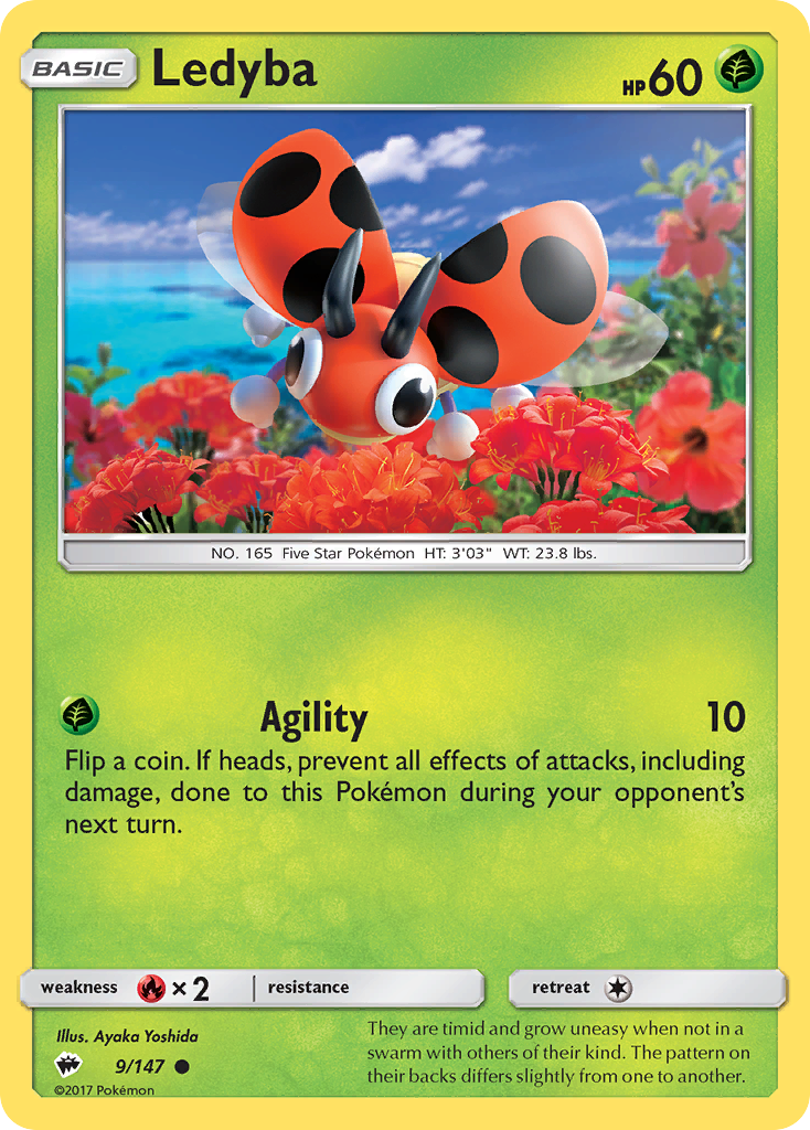 Ledyba (9/147) [Sun & Moon: Burning Shadows] | Dragon's Lair Comics and Fantasy Houston TX