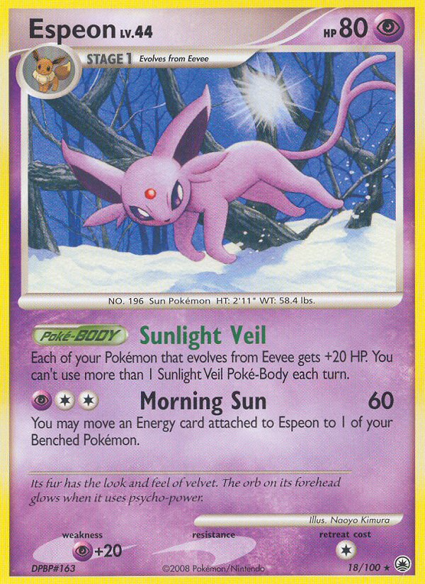 Espeon (18/100) [Diamond & Pearl: Majestic Dawn] | Dragon's Lair Comics and Fantasy Houston TX