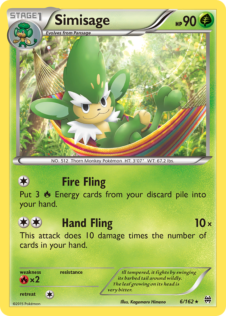 Simisage (6/162) [XY: BREAKthrough] | Dragon's Lair Comics and Fantasy Houston TX